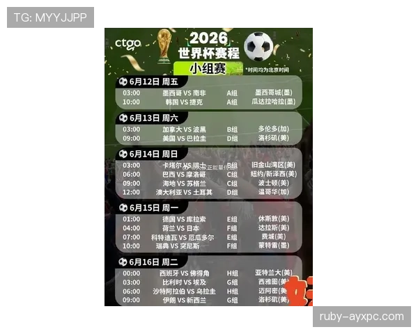 英格兰队2026世界杯小组赛赛程公布 英格兰队2026世界杯小组赛赛程公布
